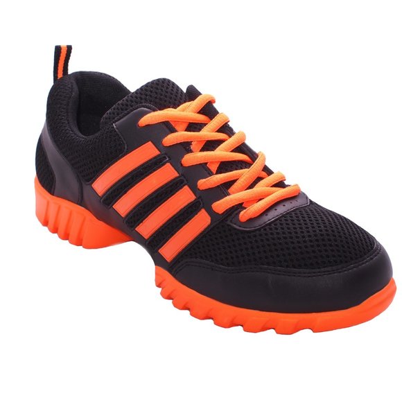 Lightweight Dance Sneakers Split Sole Orange Neon - Picture 2 of 4